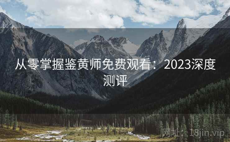 从零掌握鉴黄师免费观看：2023深度测评
