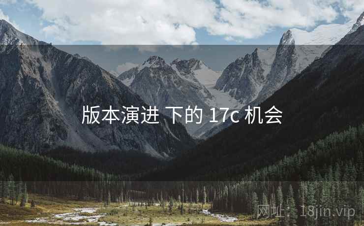 版本演进 下的 17c 机会