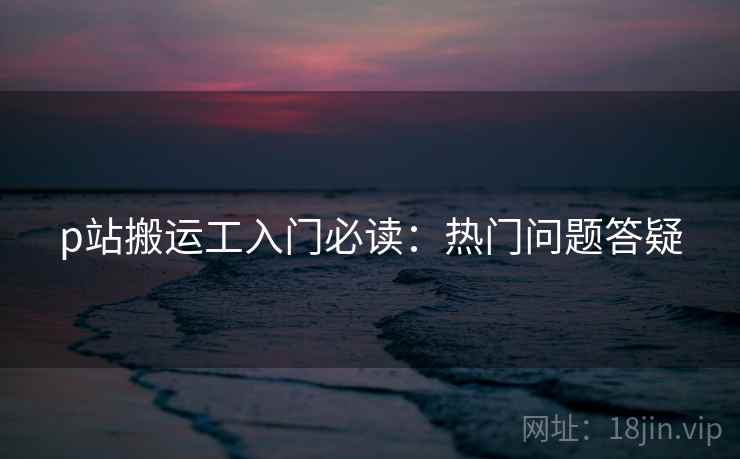 p站搬运工入门必读：热门问题答疑