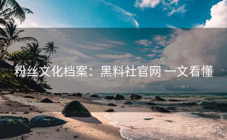 粉丝文化档案：黑料社官网 一文看懂