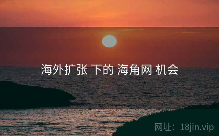 海外扩张 下的 海角网 机会