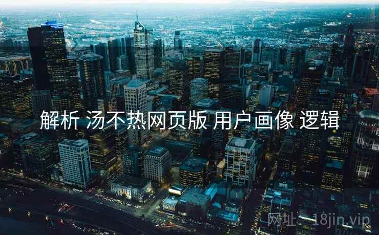 解析 汤不热网页版 用户画像 逻辑